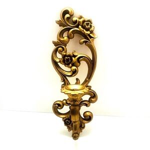 Vintage Mid Century Modern MCM Homco Wall Sconce Hollywood Regency Candle Holder